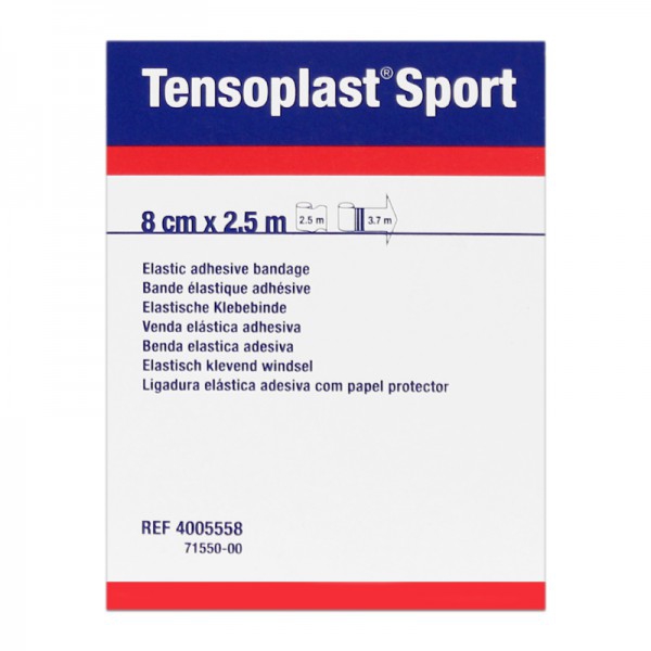 Tensoplast Sport 8 cm x 2,5 metros: Venda elástica adhesiva porosa Tensoplast Sport 8 cm x 2,5 metros: Venda elástica adhesiva porosa